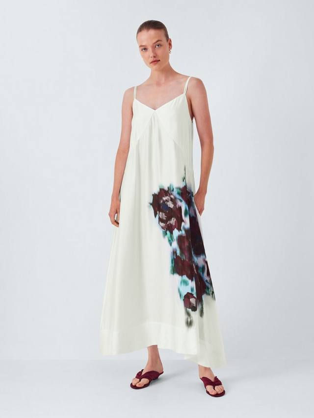 

Платье-миди с бретелями-спагетти Placement Bloom John Lewis, Off White