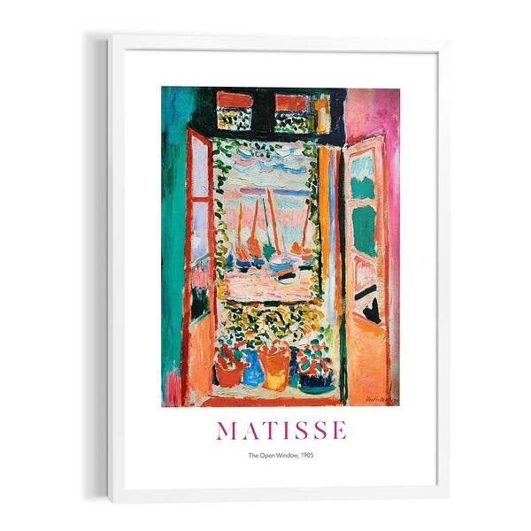 

Картина с рамкой Reinders Matisse Window, разноцветный