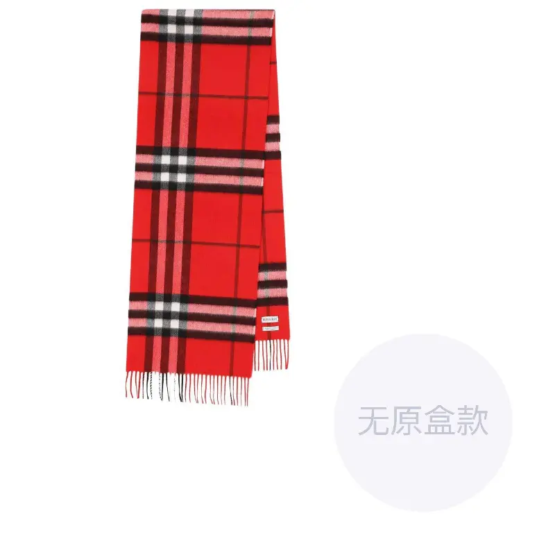 

Шарф с бахромой в клетку Burberry, красный