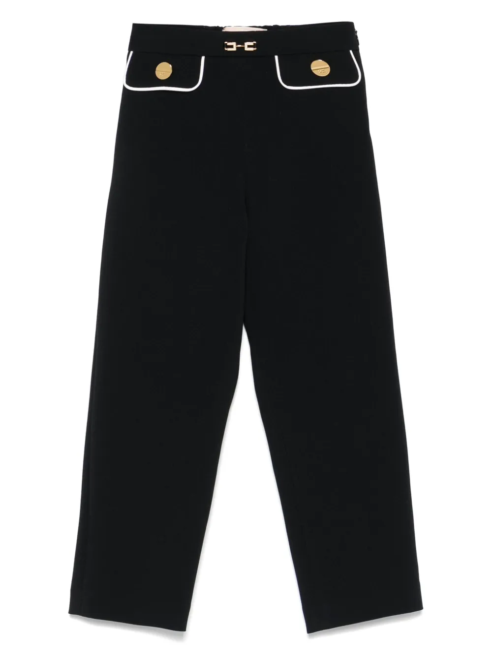 

Брюки с прорезными карманами Elisabetta Franchi La Mia Bambina, черный