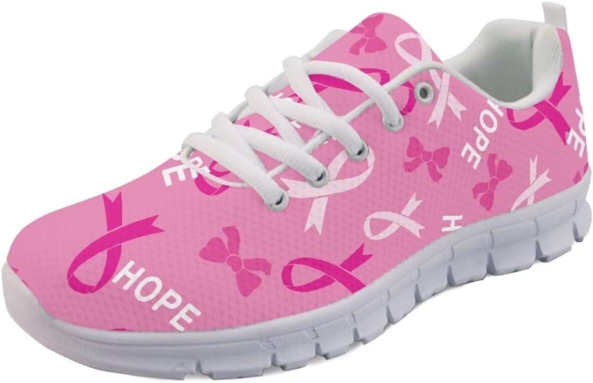 

Кроссовки Forchrinse для женщин и мужчин, дышащие, на шнуровке, для бега, повседневные, с сеткой, противоскользящие, теннисные, розовый