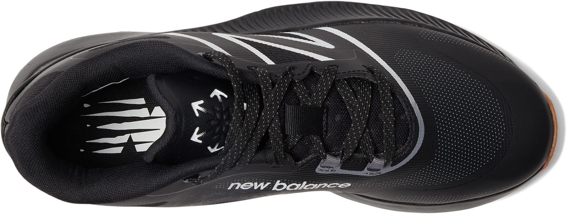 Кроссовки New Balance Freezelx V4 Box Lacrosse Cleats, Black/Gum — фото 2