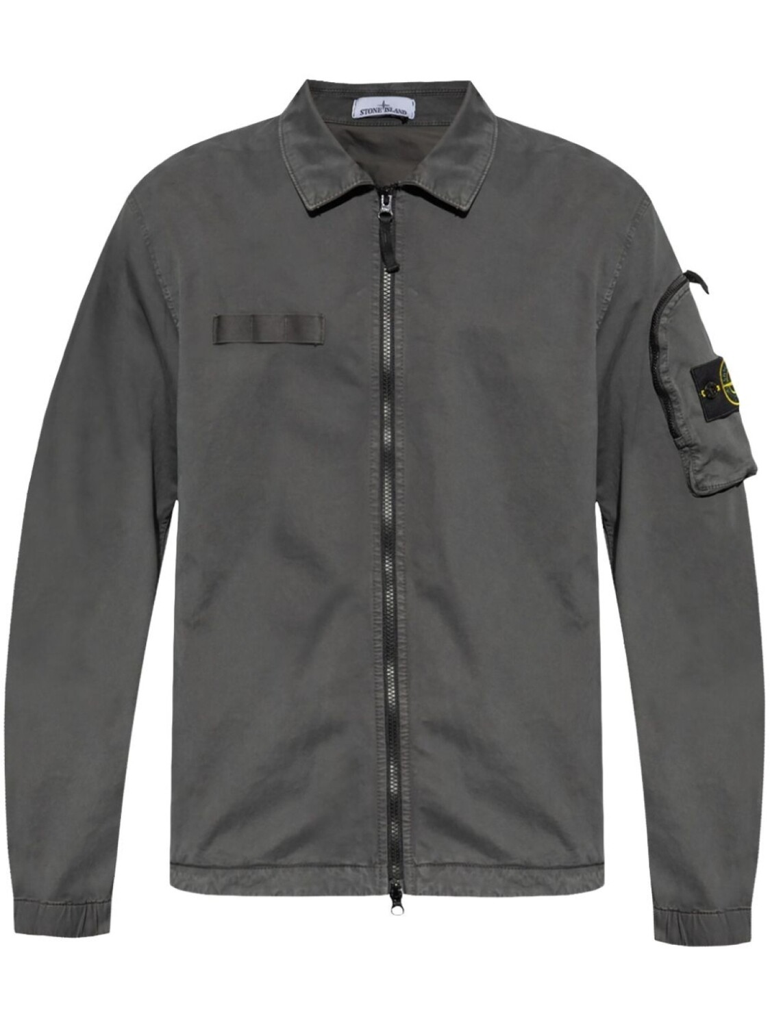 

Рубашка из эластичного хлопка с мотивом компаса Stone Island, серый