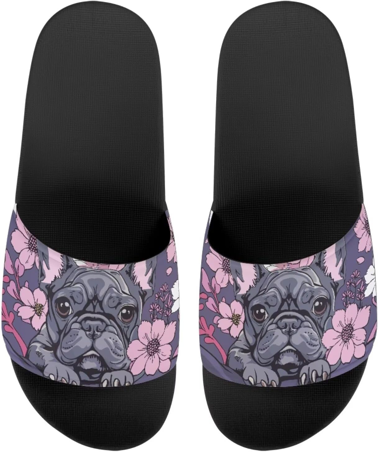 

Женские шлепанцы с цветочным принтом, легкие повседневные босоножки с нескользящей подошвой для лета Getelinseng, Bull Dog and Floral