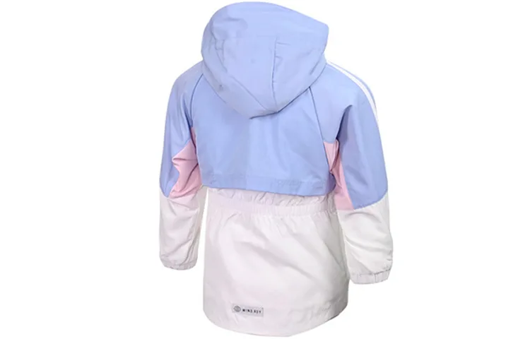 Детская куртка с капюшоном Adidas, синий белый — фото 4