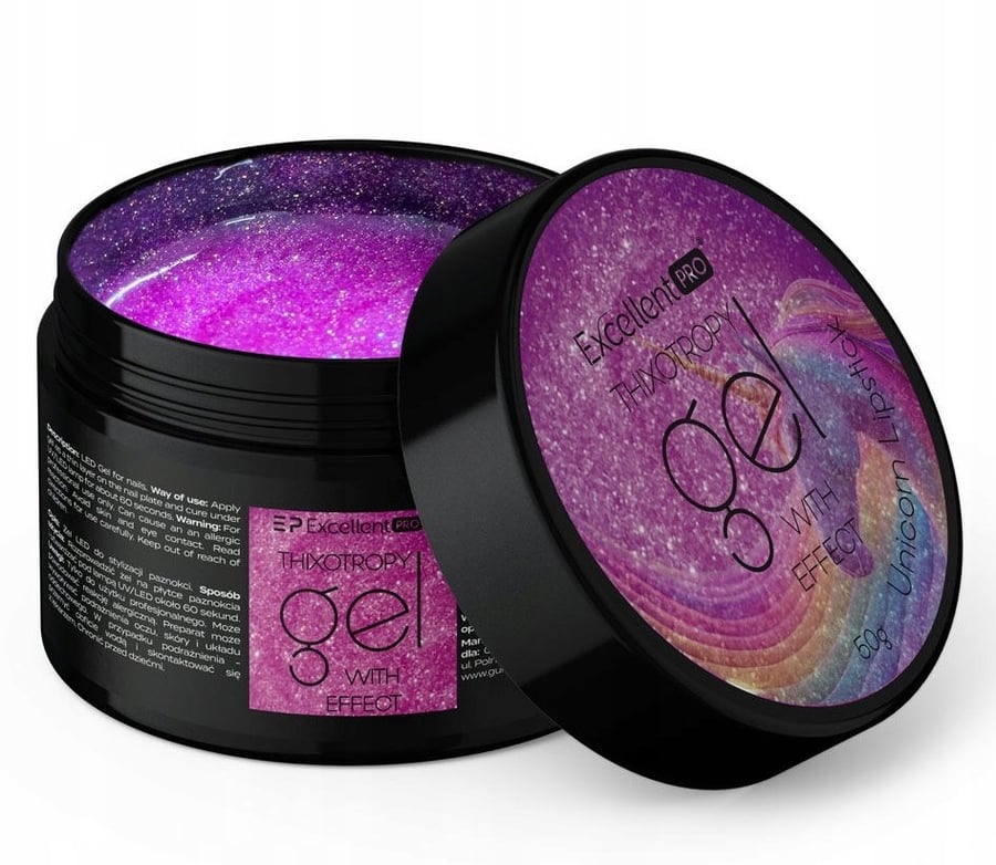 

Excellent Pro Tixothropy Gel Glitter Builder Gel Unicorn Lipstick 50 г
