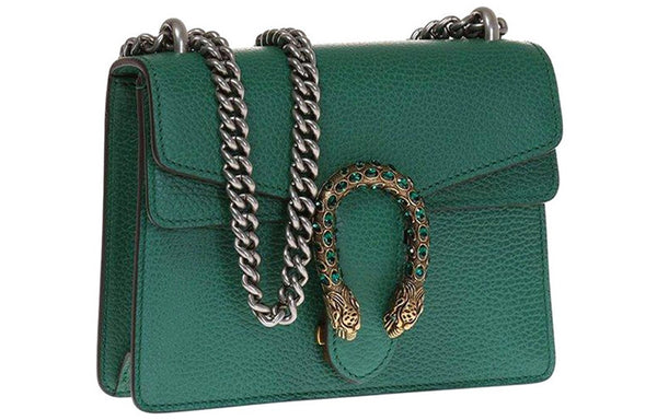 Мини-сумка Gucci Dionysus с тигровой головой, зеленая — фото 2