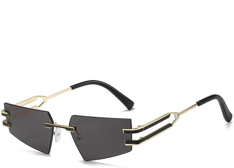 

Женские солнцезащитные очки-«кошачий глаз» без оправы из сплава с градиентным переходом цвета, мужские солнцезащитные очки неправильной формы с защитой от УФ-излучения UV400 LANGSER, 4