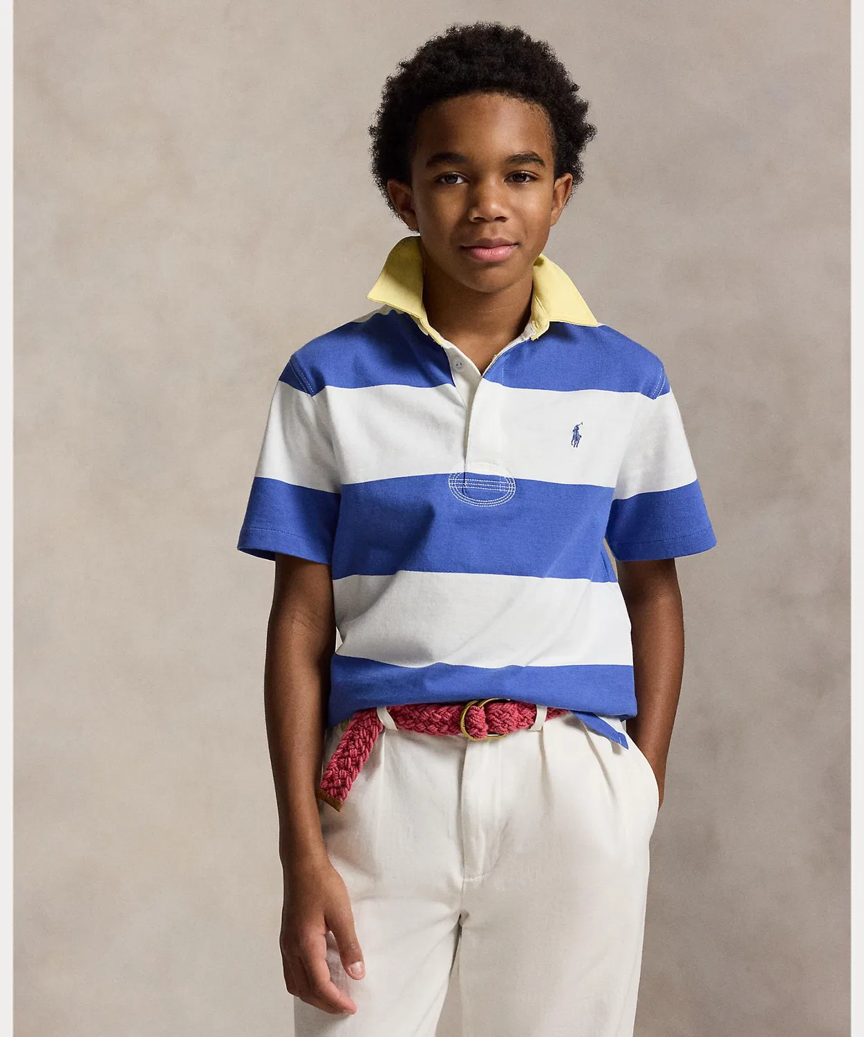 Футболка поло с коротким рукавом Ralph Lauren Kids белая