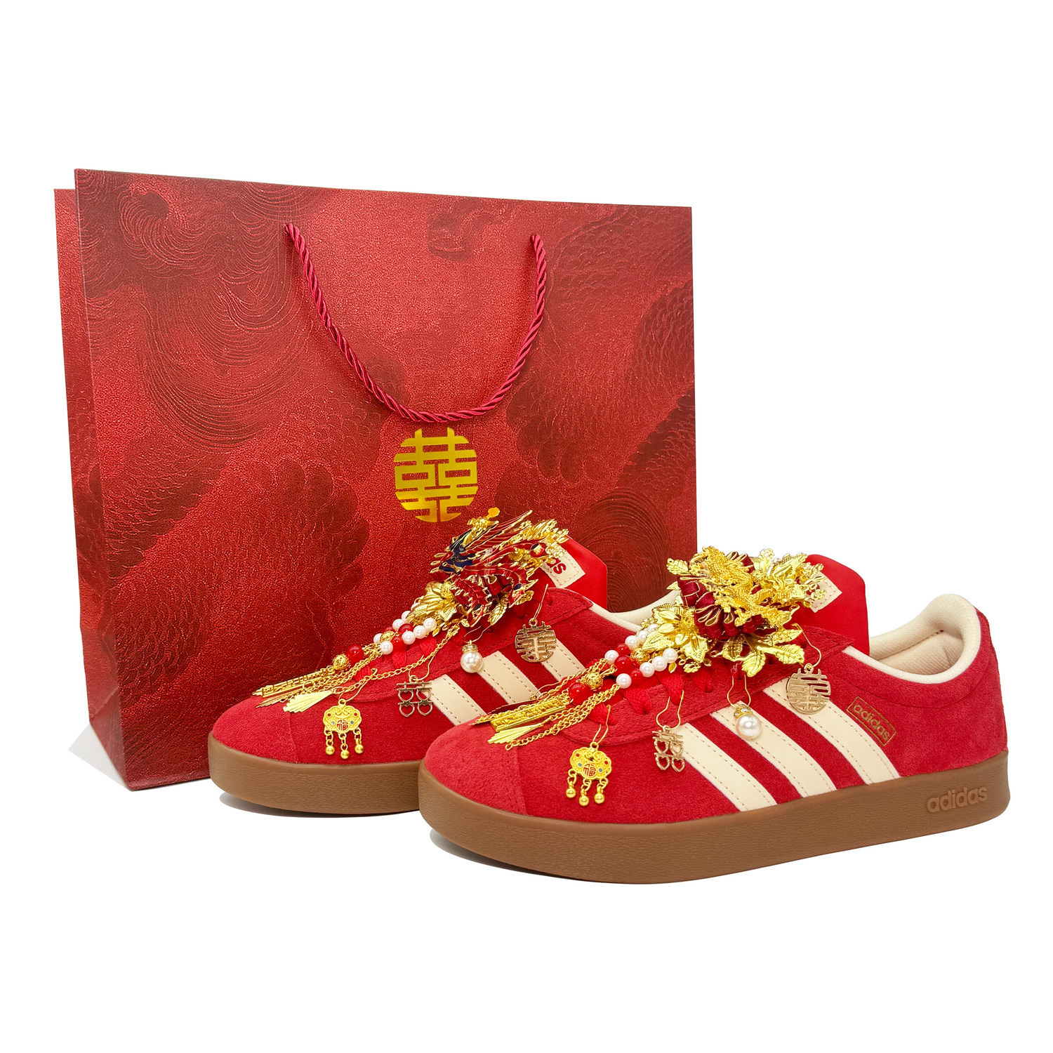 

Вl court classic dragon, phoenix, and crane chanting, сумка для покупок с амортизацией, износостойкие низкие Adidas, бордовый