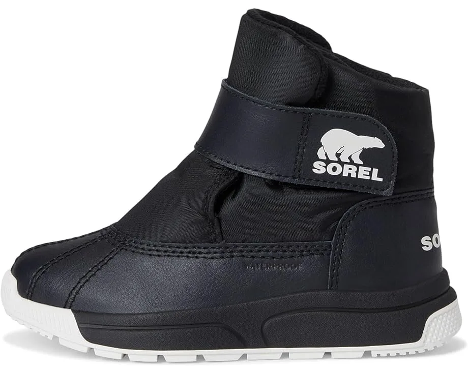 Ботинки SOREL Kids Whitney III Strap Mid Waterproof (Toddler), Black/Sea Salt — фото 4