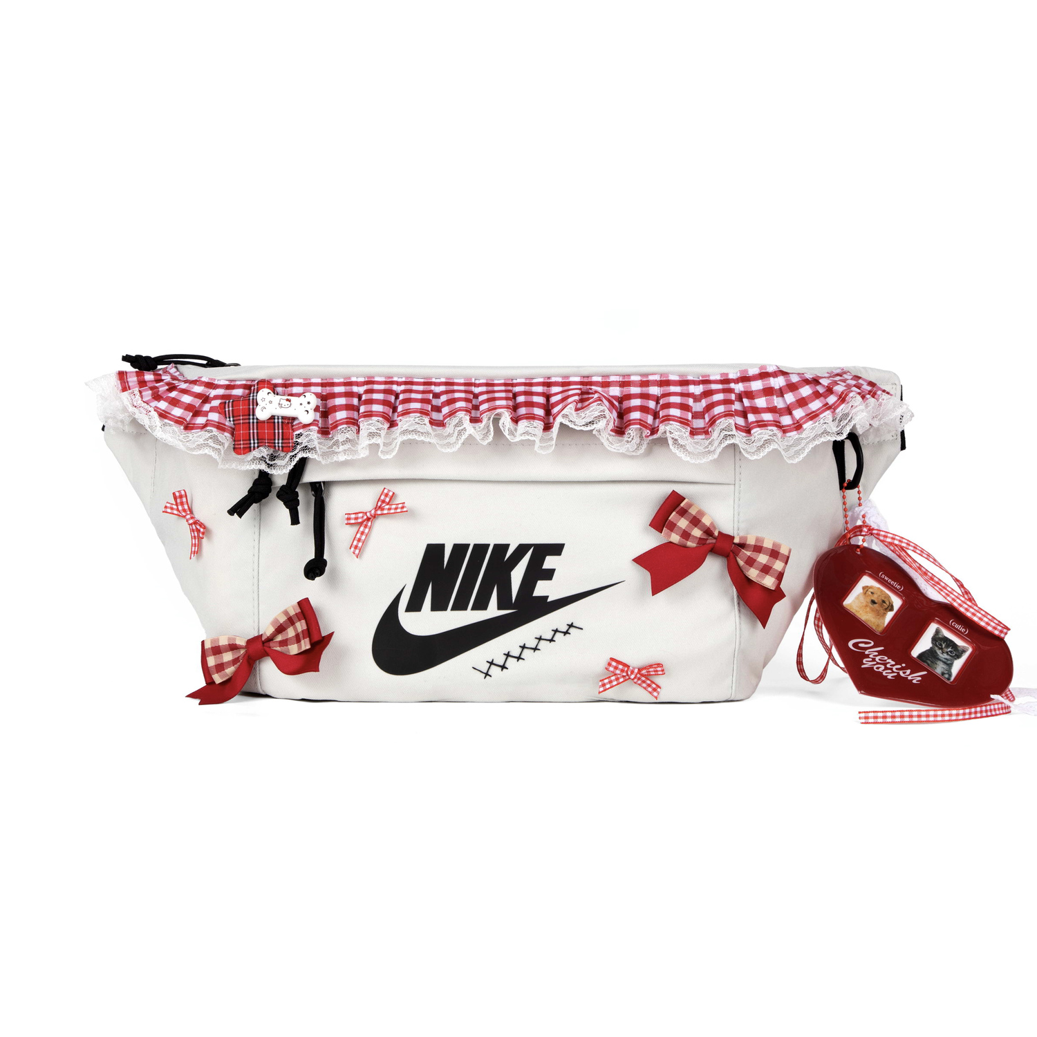 

Nike Тканевая сумка через плечо женская белая красная, White Red