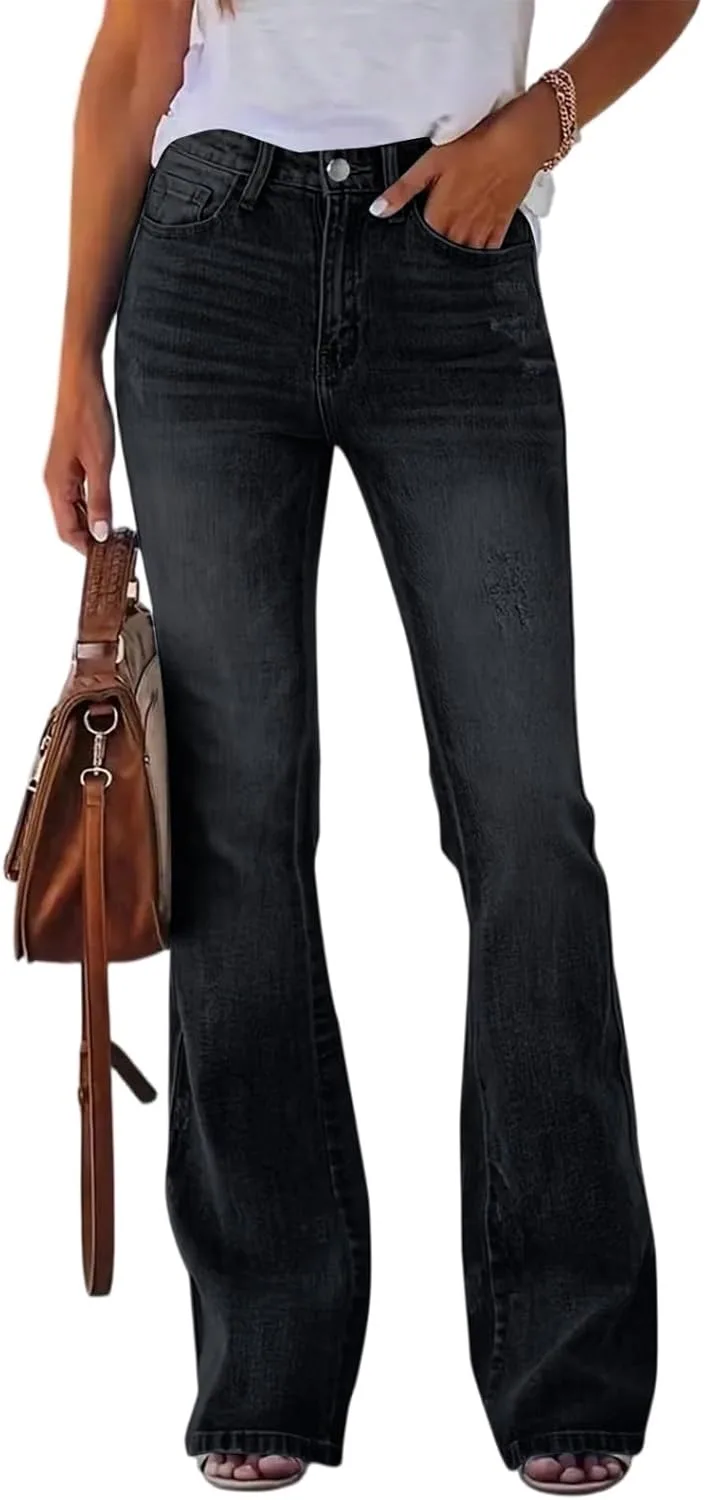 

Джинсы Bell Bottom для женщин High Waisted Wide Leg Slakkenreis