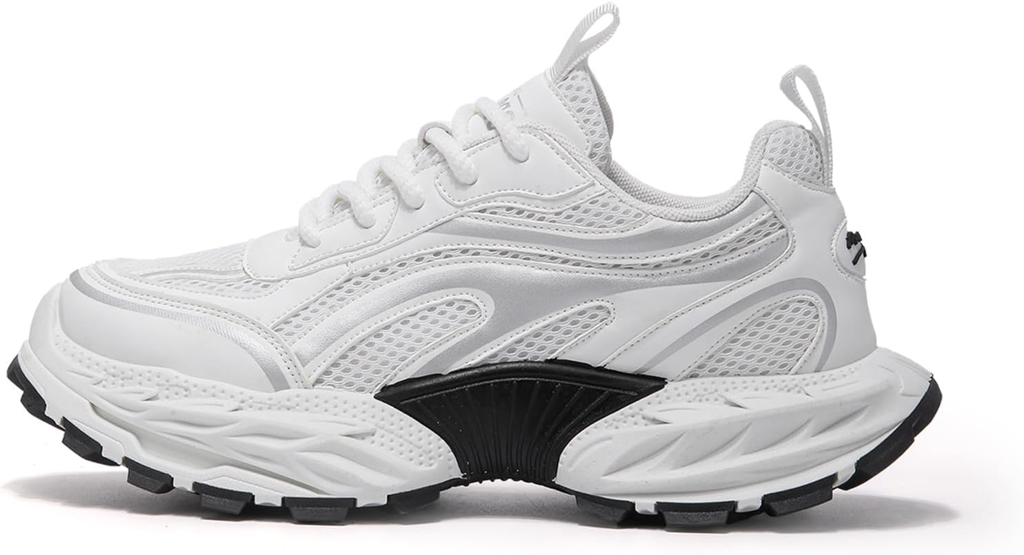 

Спортивные массивные кроссовки для бега, тренировочные обувь из сетки с толстой подошвой, белые, черные, серые цвета Generic