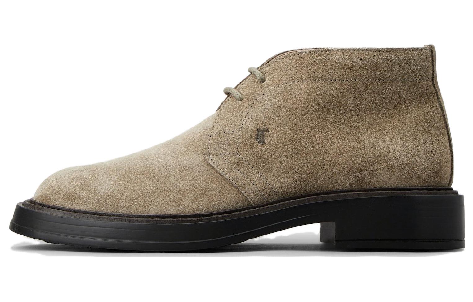 Ботинки Desert Round Toe на шнуровке TOD'S, бежево-желтые — фото 2
