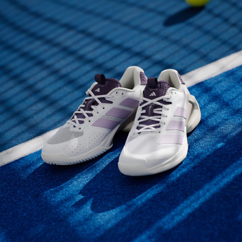 Кроссовки Adidas Adizero Ubersonic 5 Tennis Shoes, цвет Cloud White/Powder Plum/Aurora Plum — фото 4