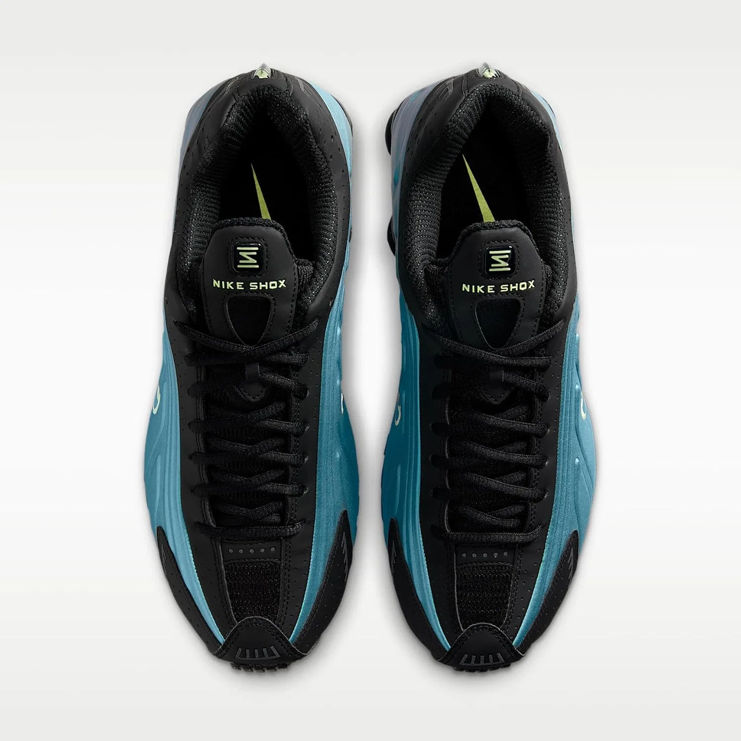 Мужские кроссовки Nike Shox R4, Sapphire Lt Liquid Lime Pencil Point — фото 4