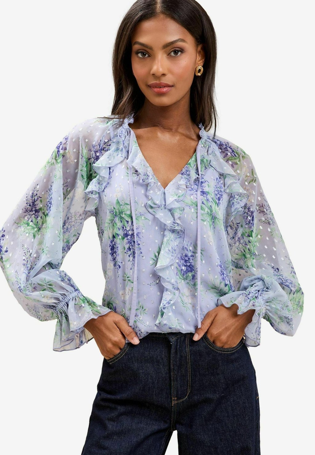 

Блуза REGULAR FIT RUFFLE Lipsy, фиолетовый