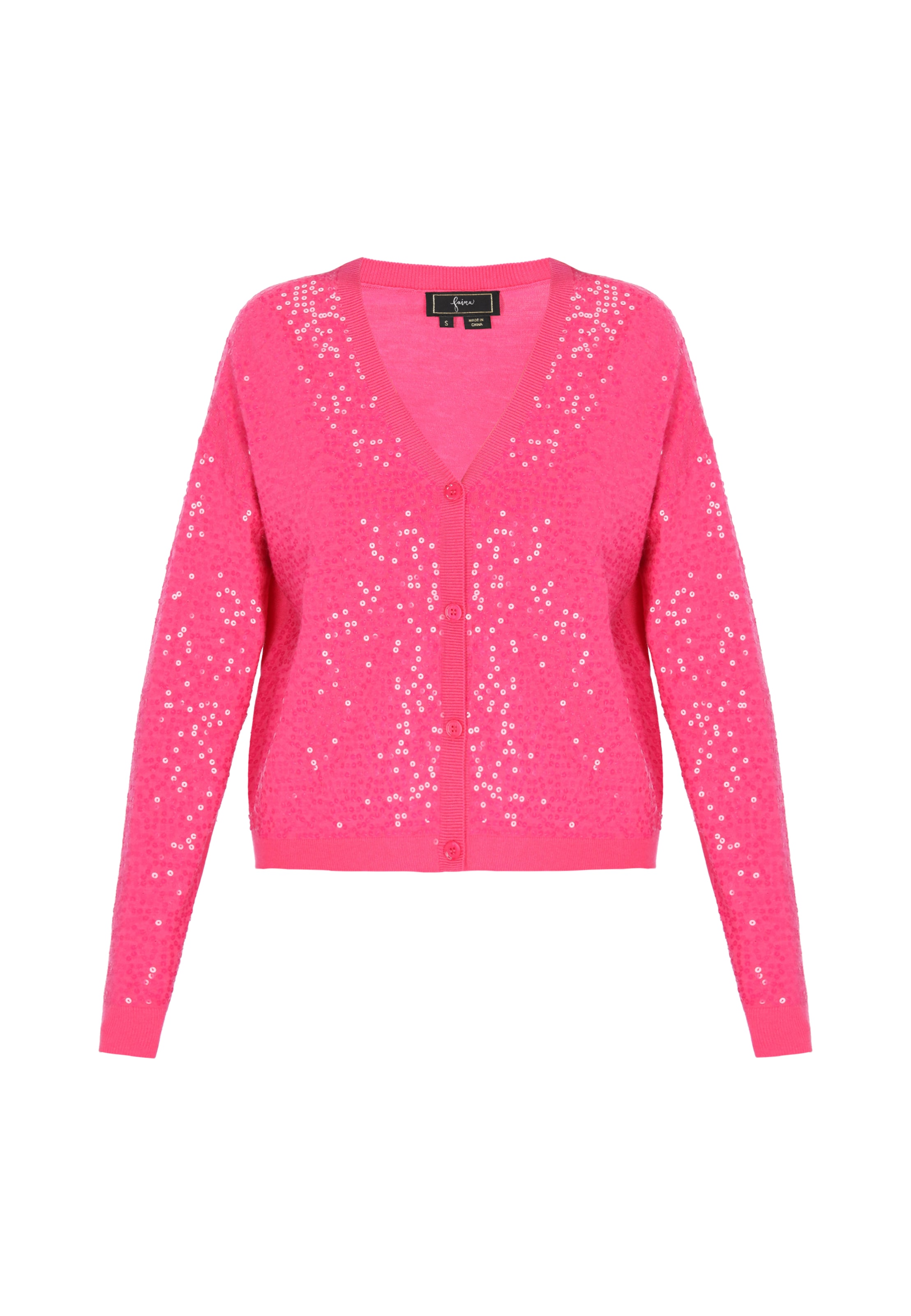 

Faina Вязаный кардиган в цвете magenta