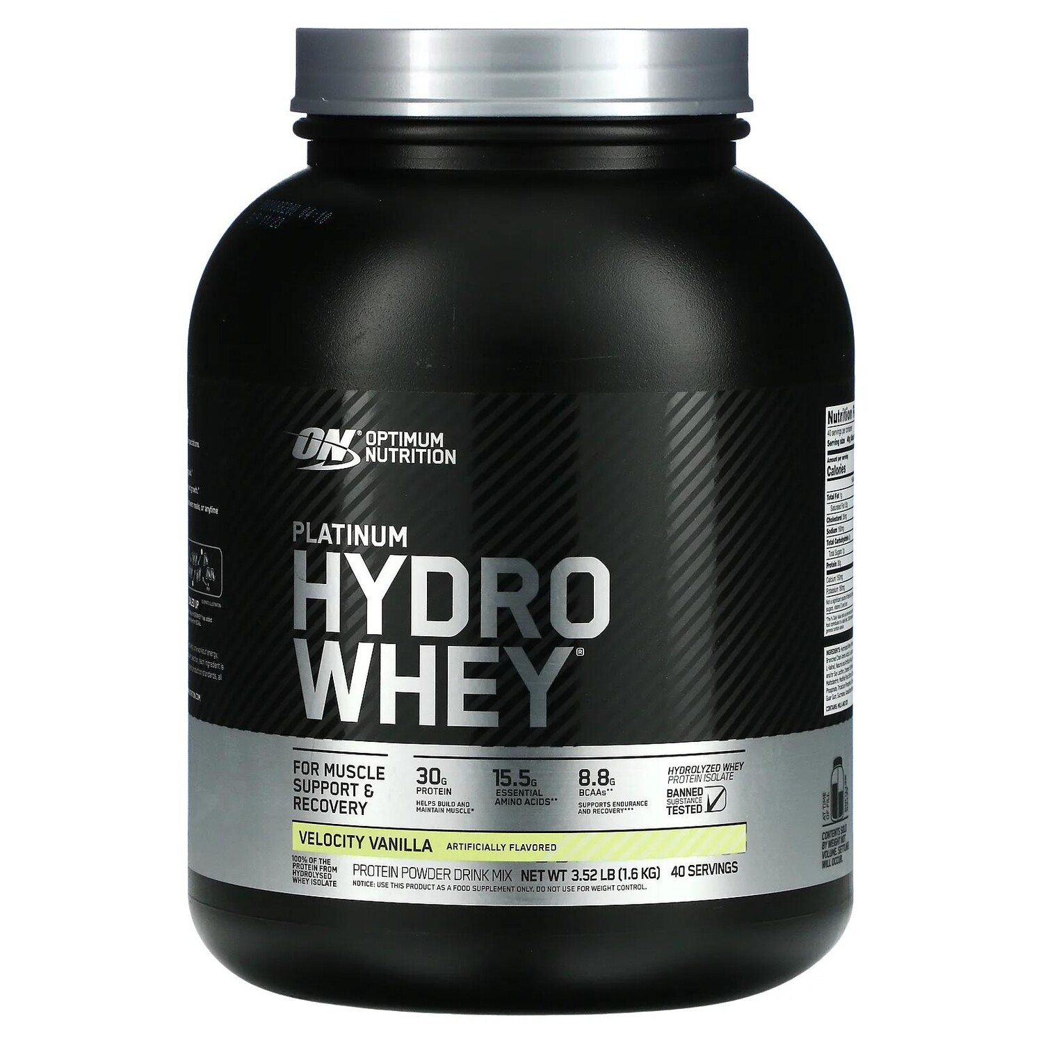 

Optimum Nutrition Platinum Hydrowhey Velocity Vanilla 3.5 lbs (1,590 g)