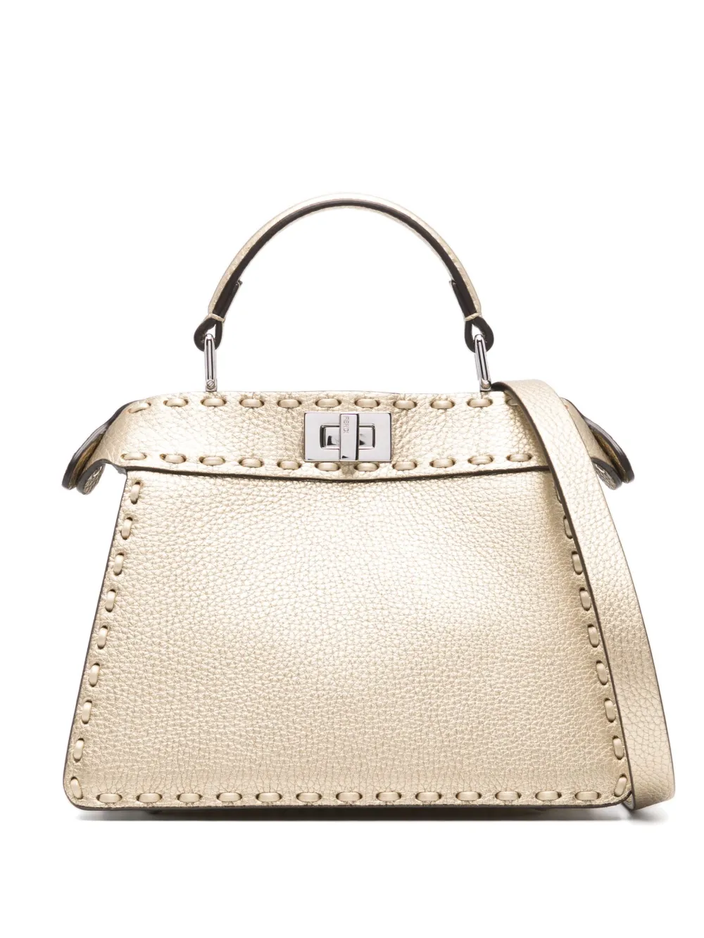 

Сумка-тоут Peekaboo ISeeU Petite FENDI, золотой