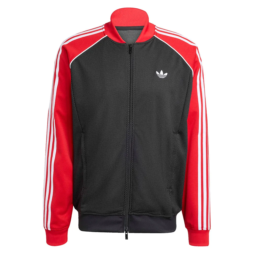 Толстовка adidas Originals SST Loose Mesh на молнии, красный — фото 3