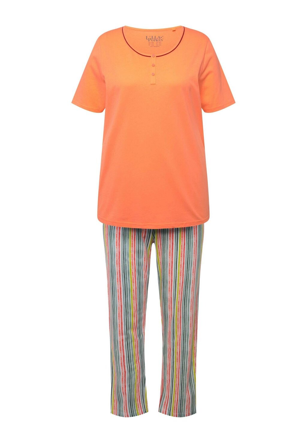 

Пижамный комплект STRIPED SHORT SLEEVE Ulla Popken, оранжевый