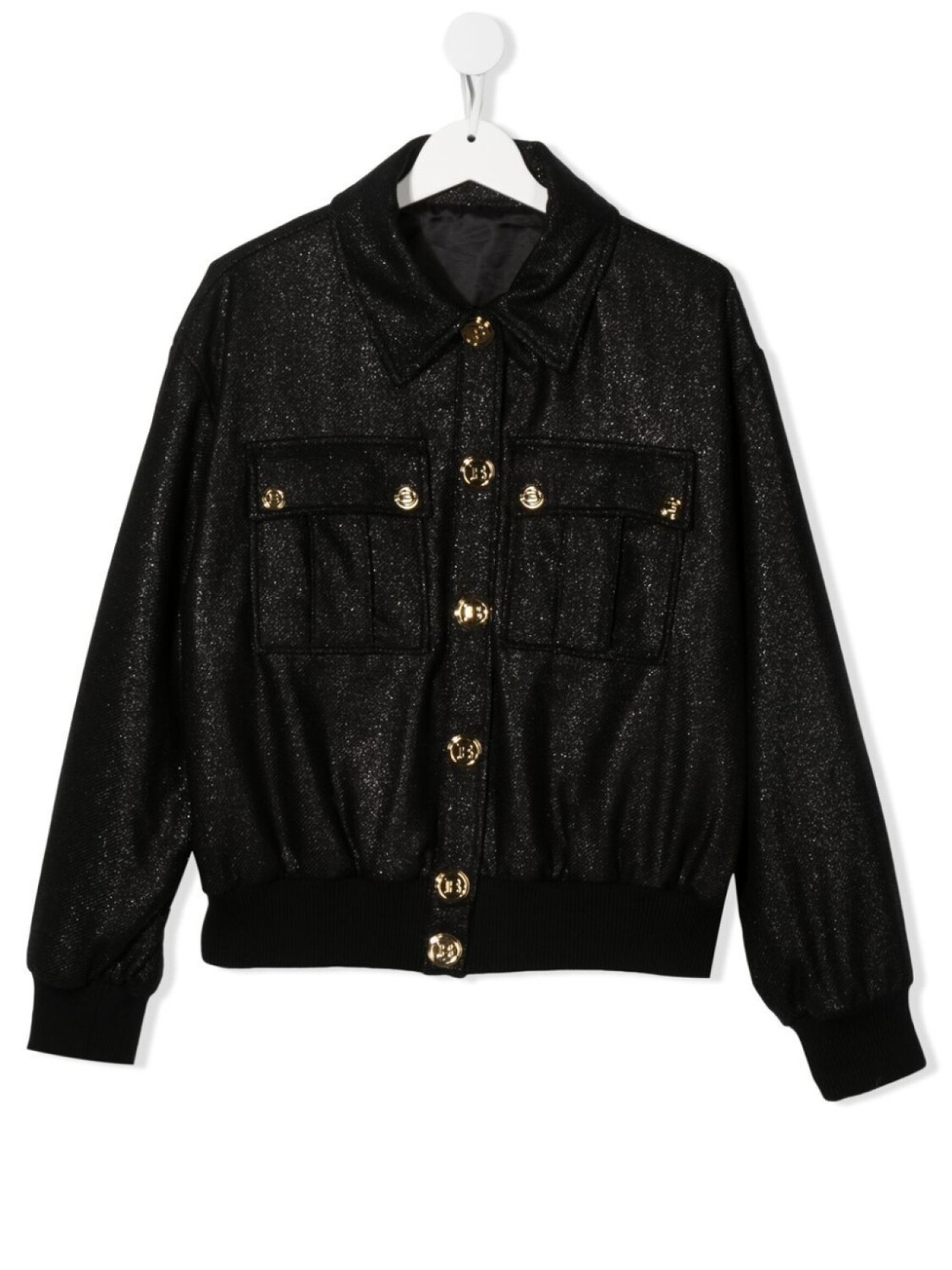 

Balmain Kids бомбер с блестками, черный