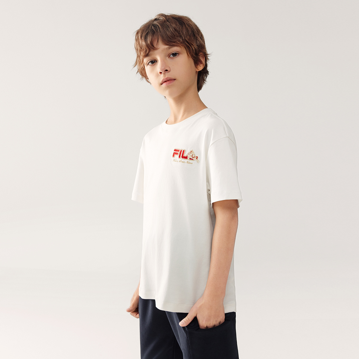 FILA KIDS Футболка с коротким рукавом Cloud White для детей — фото 3