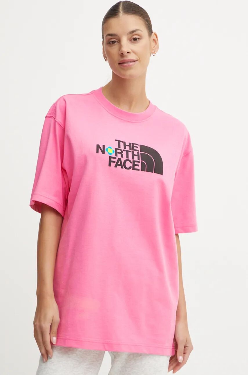 

Хлопковая футболка The North Face TNF x Yinka Ilori, розовый