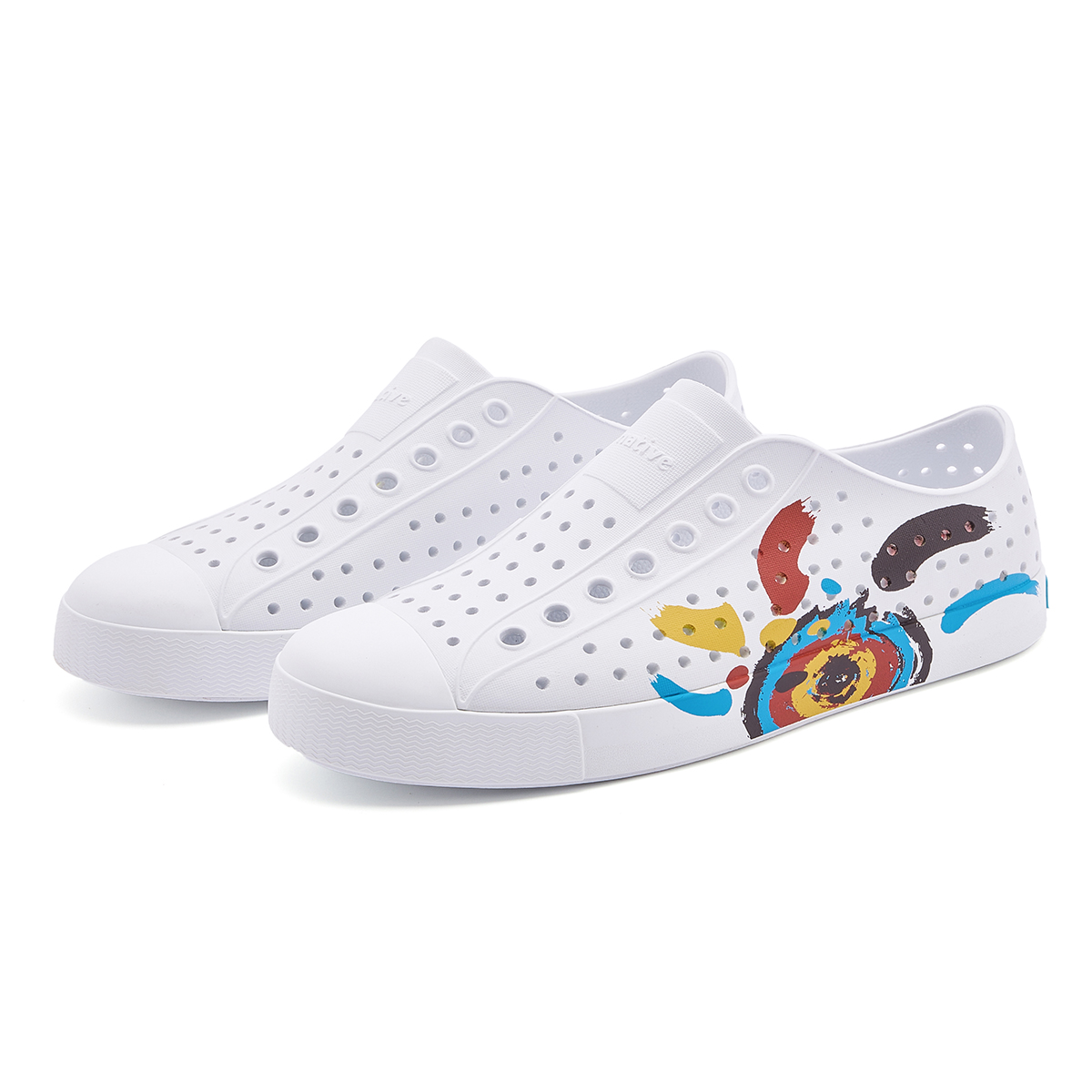 Native Shoes Джефферсон Абстрактная Коллекция Мечты Клоги Унисекс Белый - Белый | Мультиколор Лето | Белый, цвет White | Multicolor Summer | White — фото 3