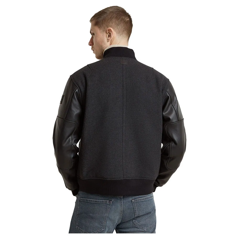 

Куртка G-Star Varsity Wool leather, черный