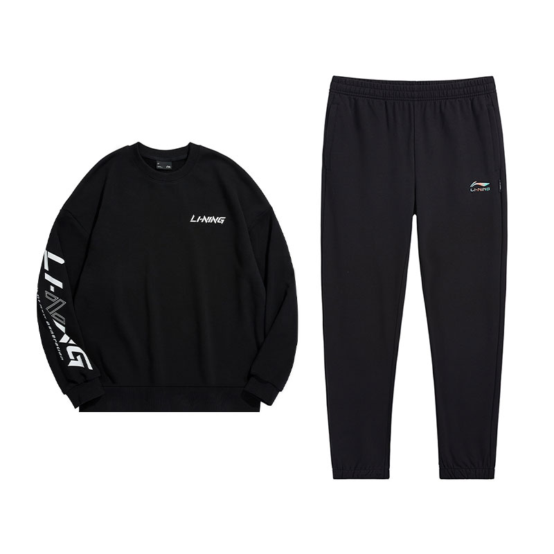 

Li Ning Casual Sportswear Мужской комплект из 2 предметов Li-Ning, черный top+черный pants