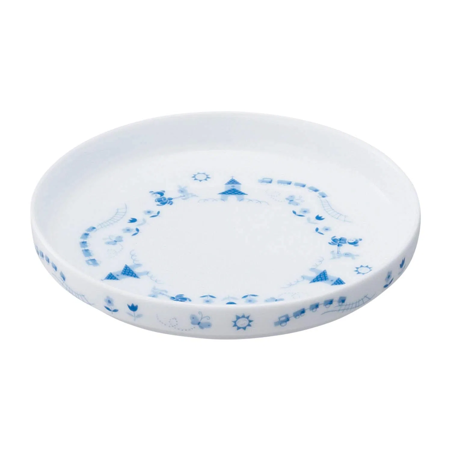 Детская тарелка Noritake «Light Step» из усиленного фарфора 16 см, синяя