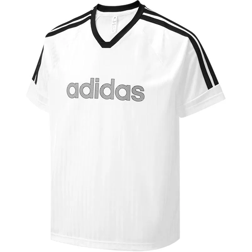 Футболка с V-образным вырезом Adidas White/Black