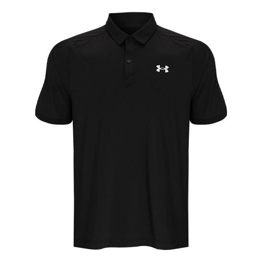 

Футболка men's golf sports breathable loose short sleeve polo black Under Armour, черный