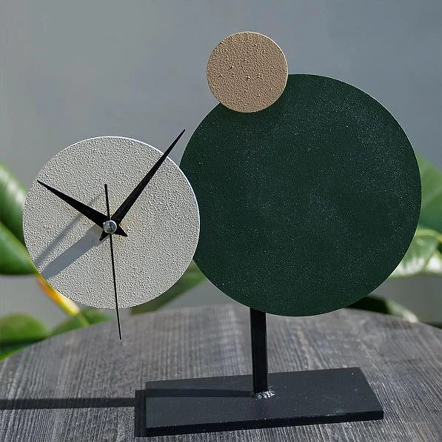

Металлические настольные часы Muyika Pavimento - зеленый/кремовый - 26x25 см