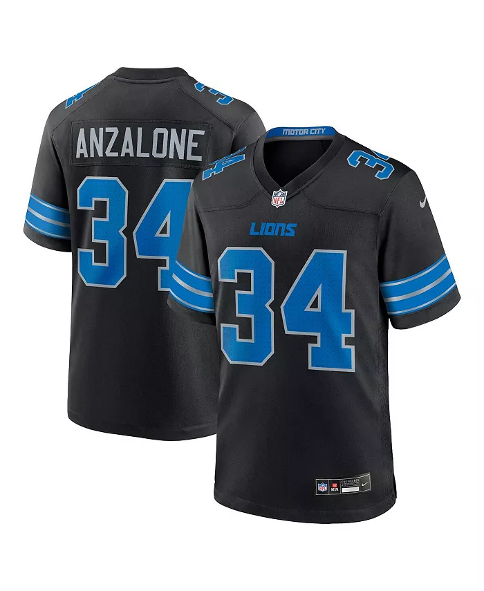 

Мужская игровая футболка Alex Anzalone Detroit Lions Nike, черный