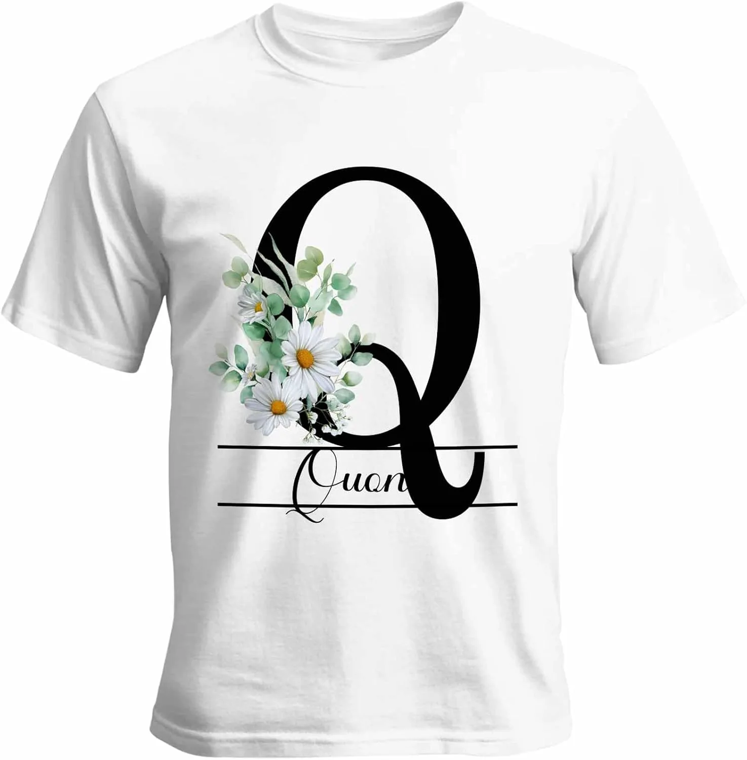 

Футболка с именем или текстом Daisy Q, Unisex, Cotton, Round Neck Vaxbryntel