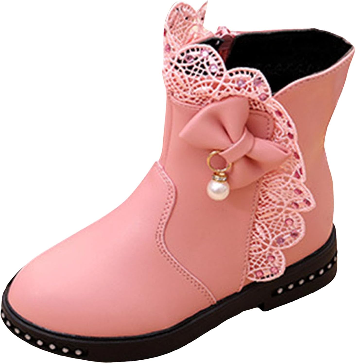 

Женские ботильоны IWIHMIV на щиколотку с боковой молнией, удобные для езды, с нескользящей мягкой подошвой, кожаные короткие ботильоны, Pink