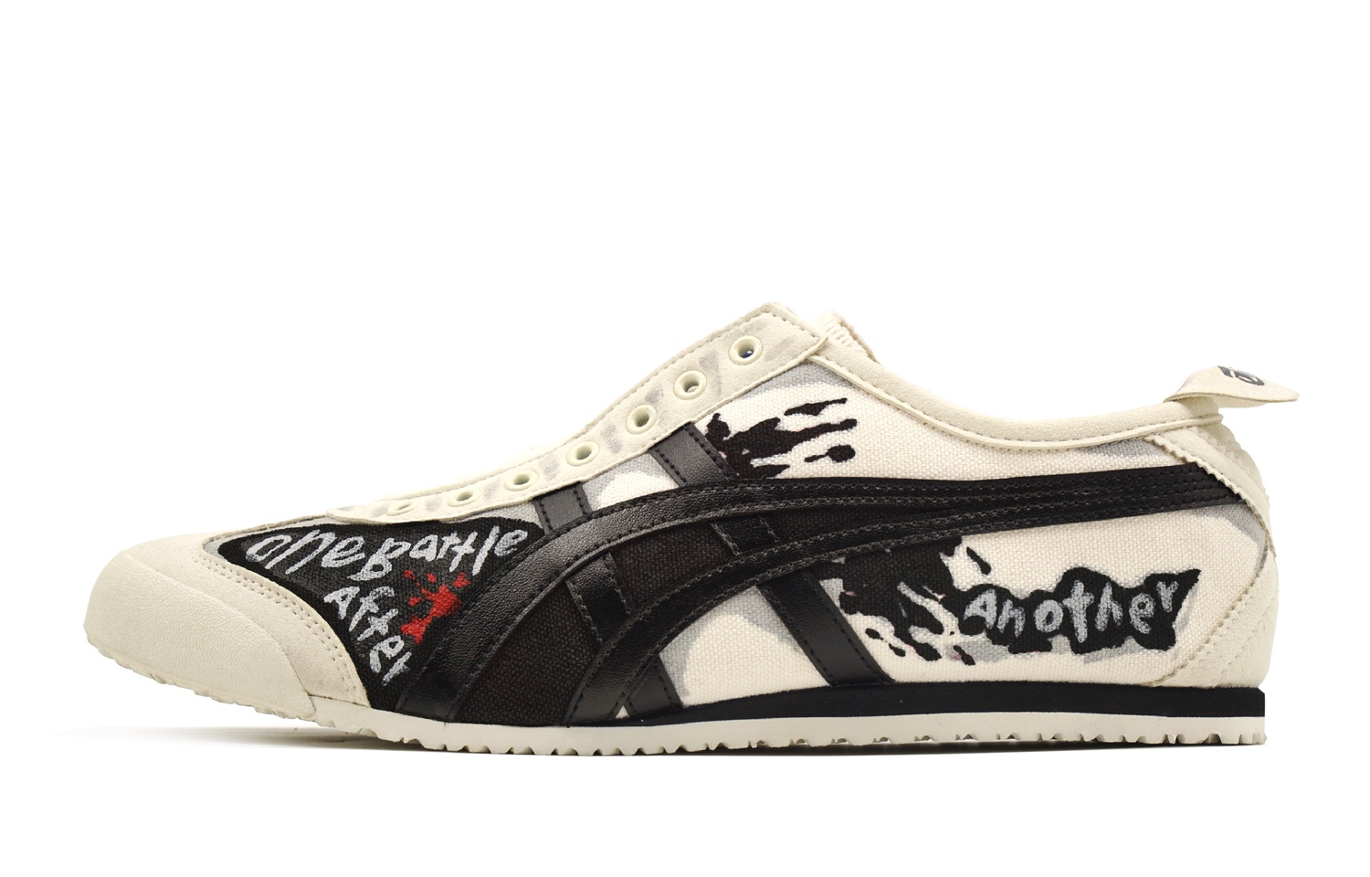 

MEXICO 66 Black Humor, Ink Splatter легкие низкие повседневные кроссовки Unisex серый черный Onitsuka Tiger, априкот