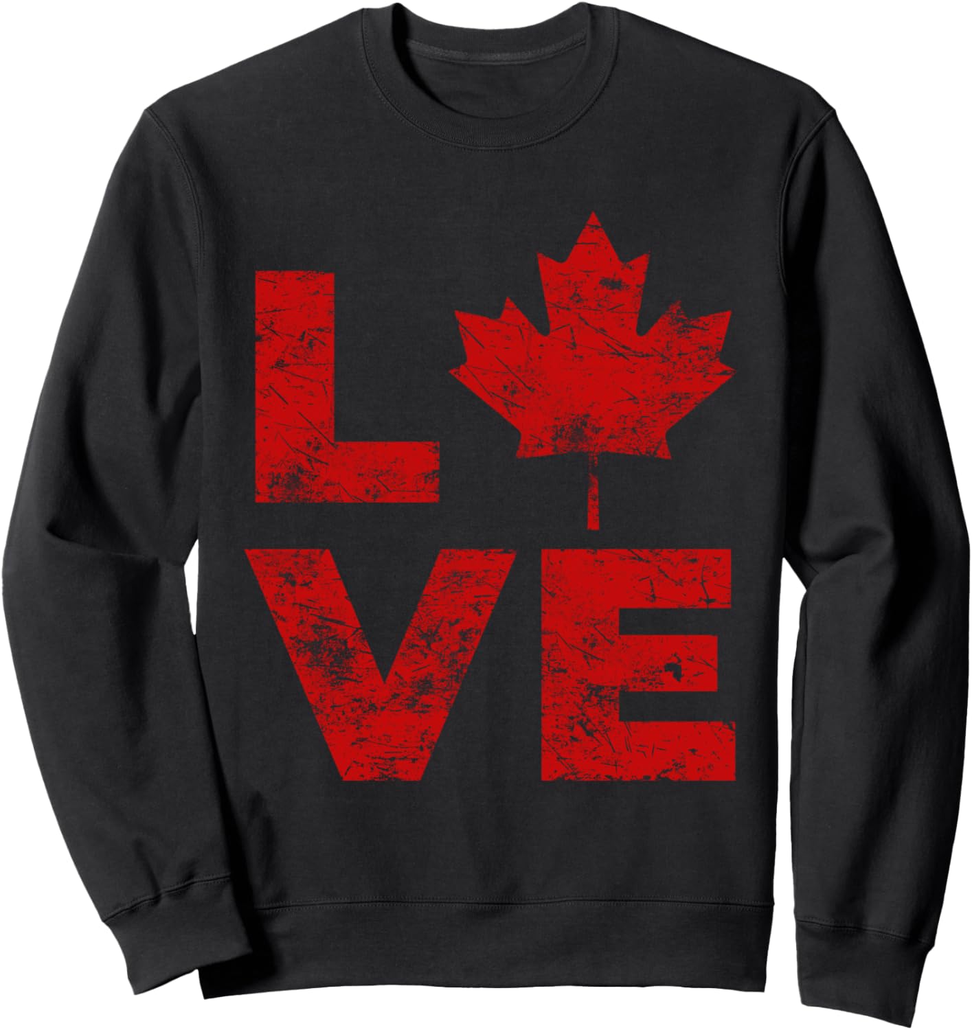

Люблю флаг Канады LVE Ретро Канада Кленовый лист Толстовка Canada Flag Apparel Co., Ltd., черный
