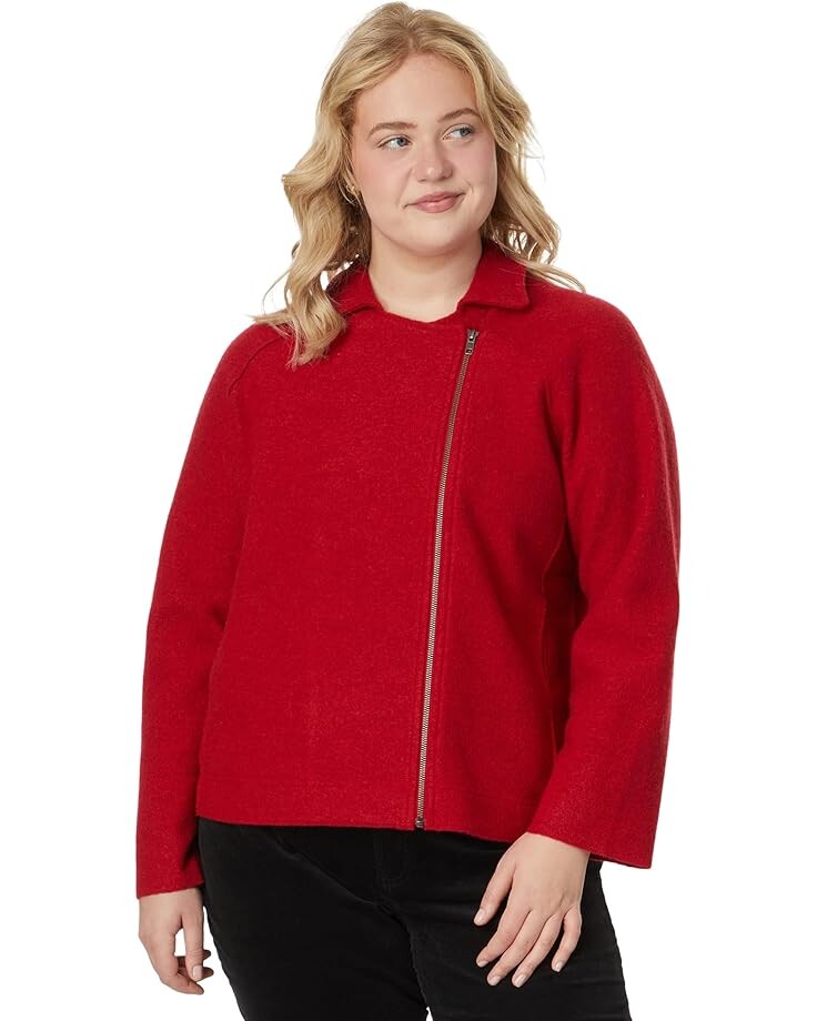 

Куртка Eileen Fisher Plus SizeMotorcycle Jacket With Zip Front, цвет Scarlet