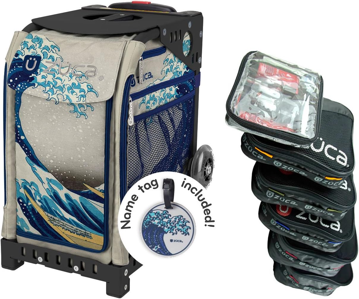 

Спортивная сумка-вкладыш ZUCA Great Wave с черной рамкой и специальным набором из 5 упаковочных мешочков + косметичка, Черный, Спортивная сумка-вкладыш ZUCA Great Wave с черной рамкой и специальным набором из 5 упаковочных мешочков + косметичка