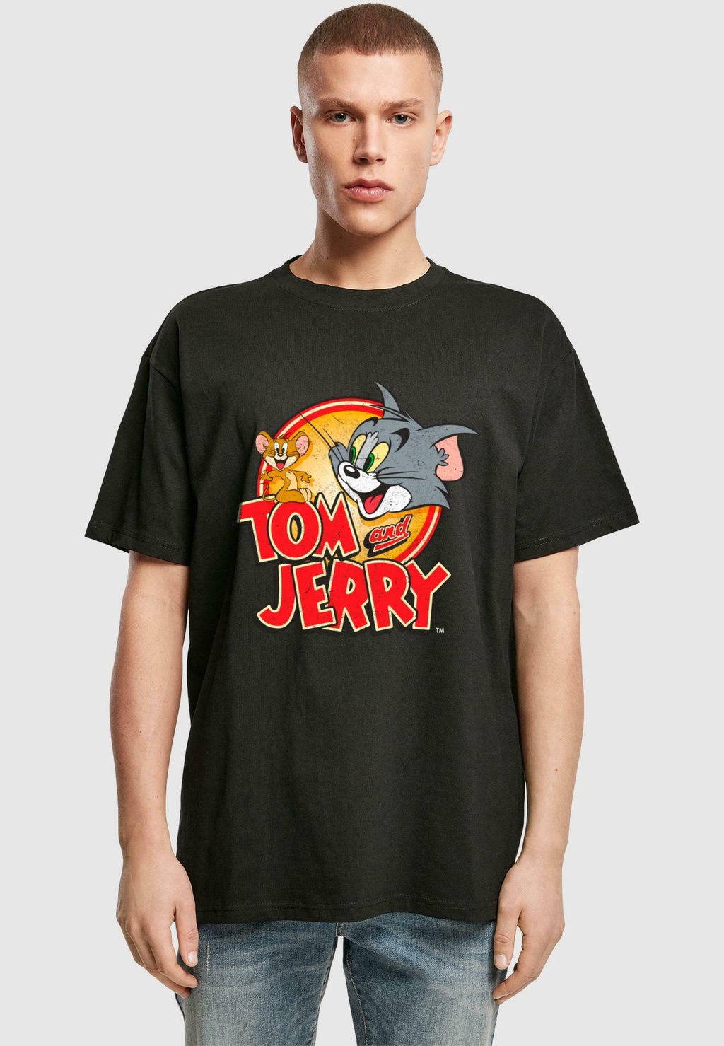 

Футболка с принтом TOM AND JERRY - VINTAGE GRAPHIC HEAVY TEE Merchcode, черный