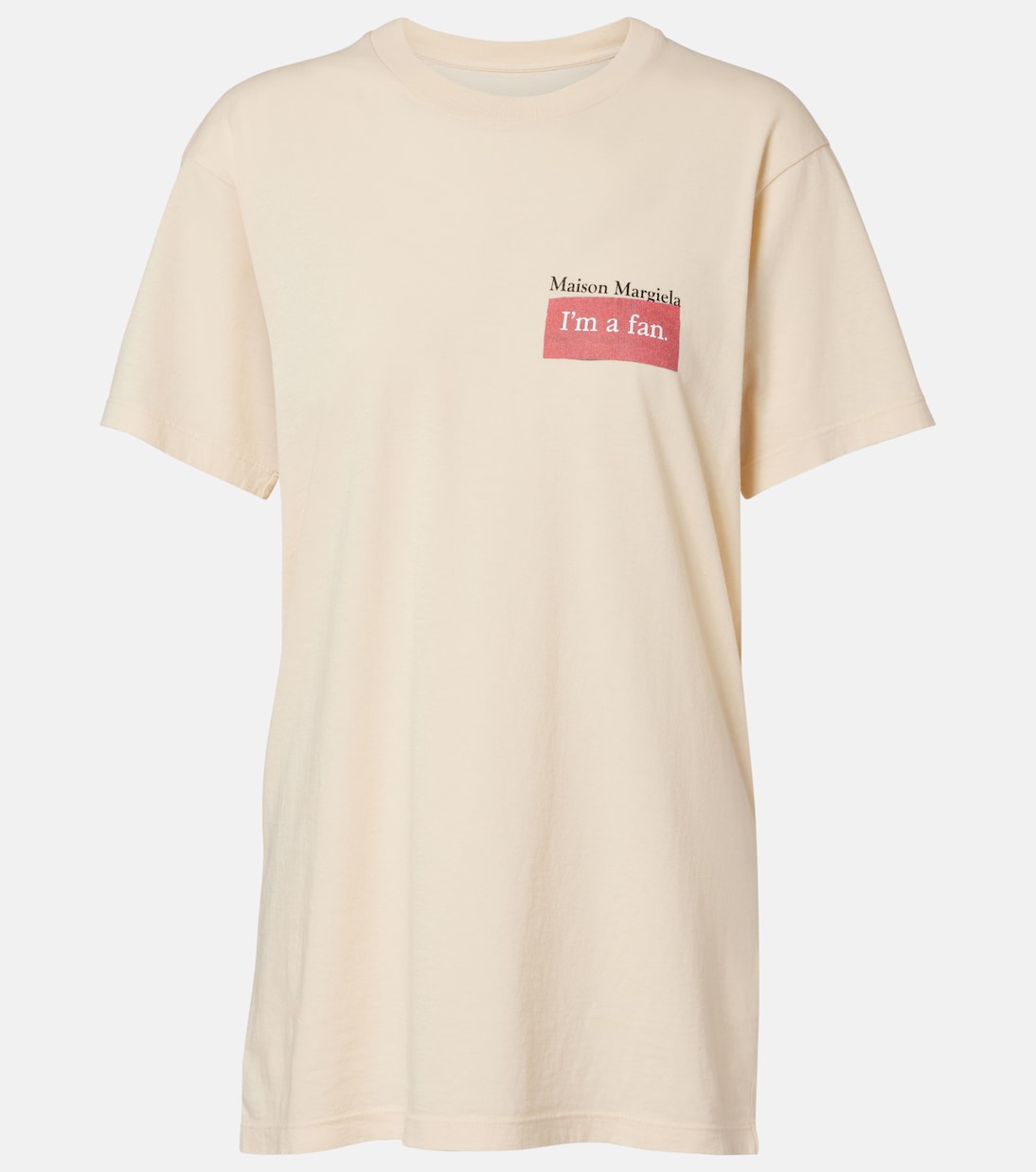

Футболка из хлопкового джерси с принтом Maison Margiela, Natural