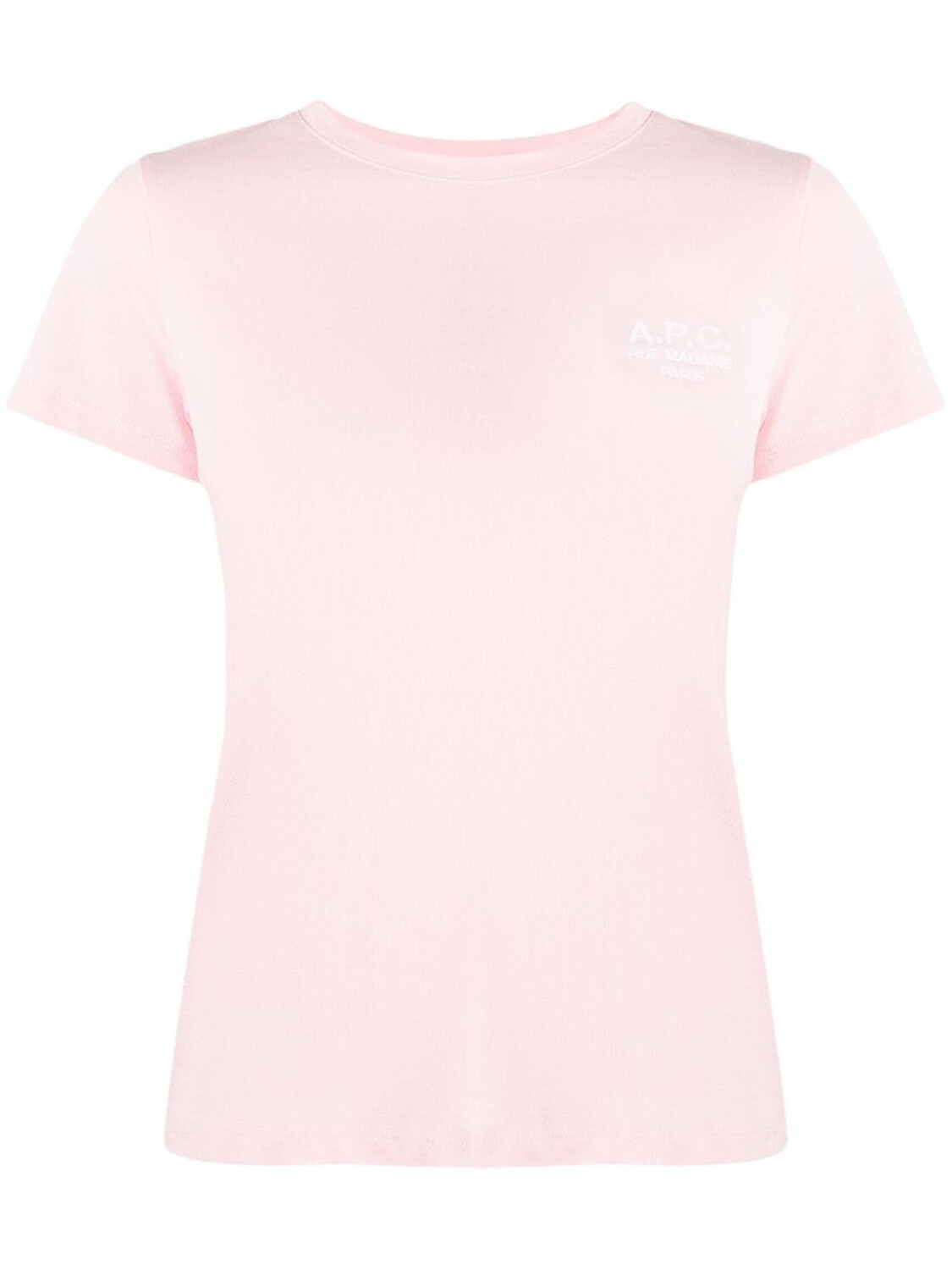 

A.P.C. футболка с вышитым логотипом, розовый