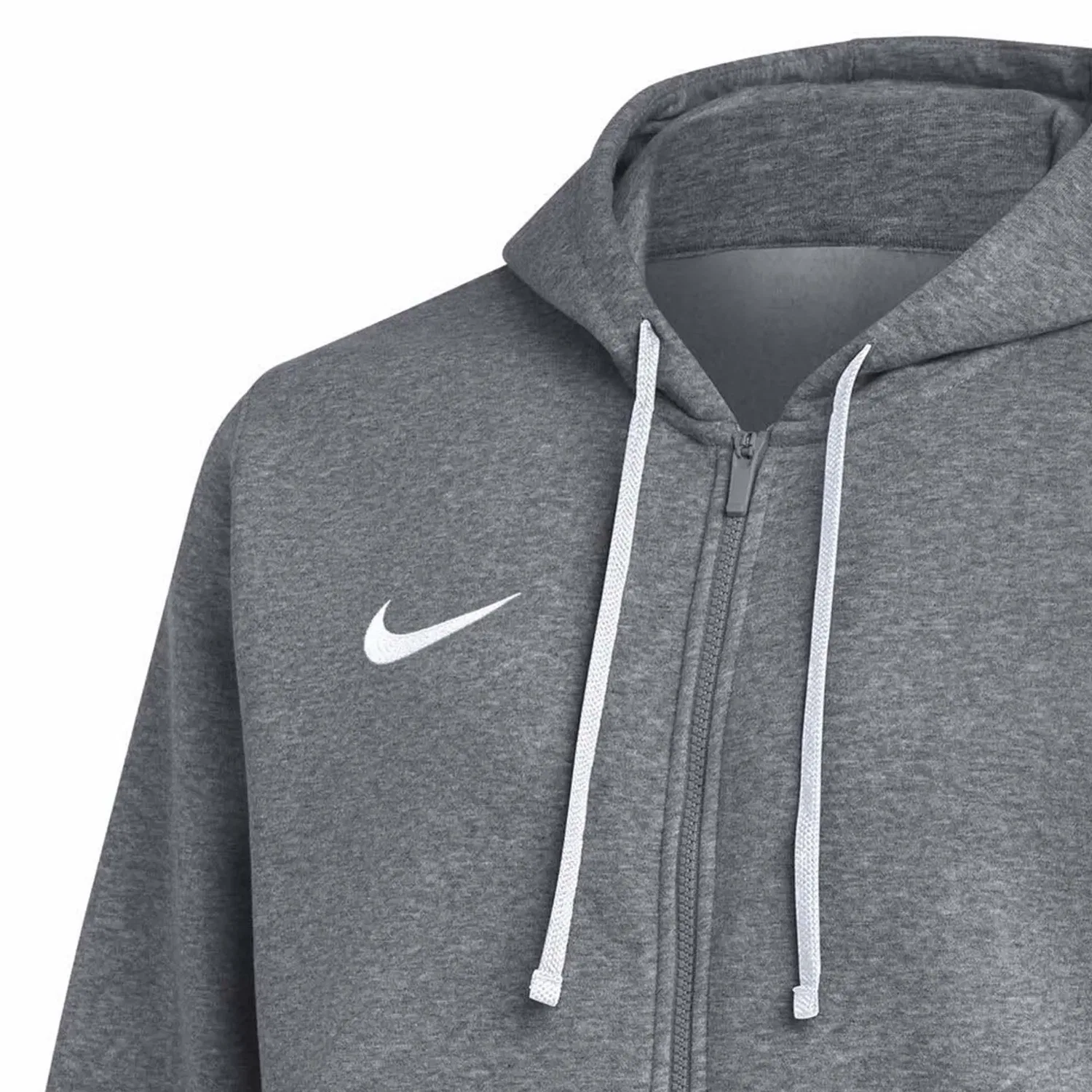 Спортивная кофта на молнии, серая, Nike, серый — фото 3