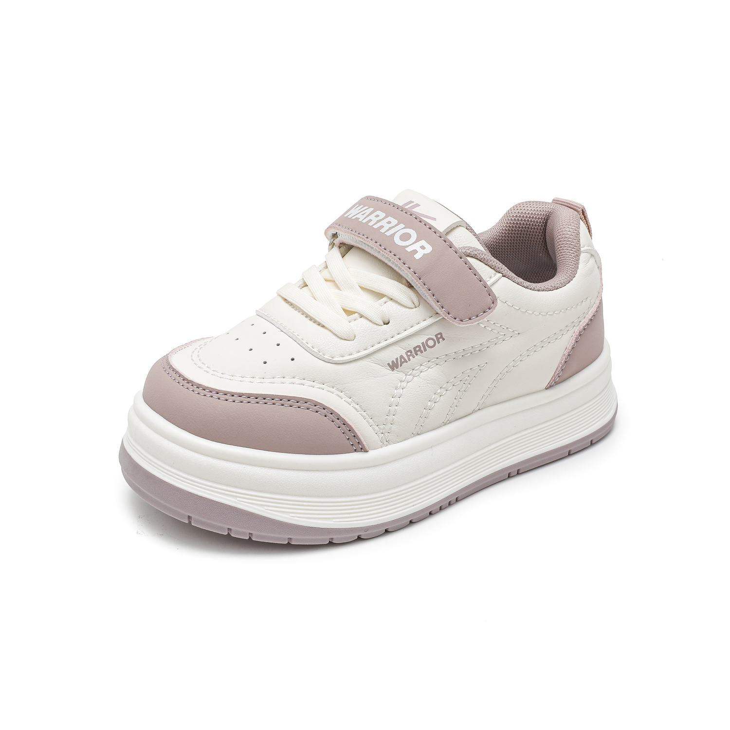 

Детские спортивные ботинки Synthetic Leather Slip Resistant Anti Kick легкие амортизирующие низкие кроссовки для улицы WARRIOR, бежевый/taro фиолетовый