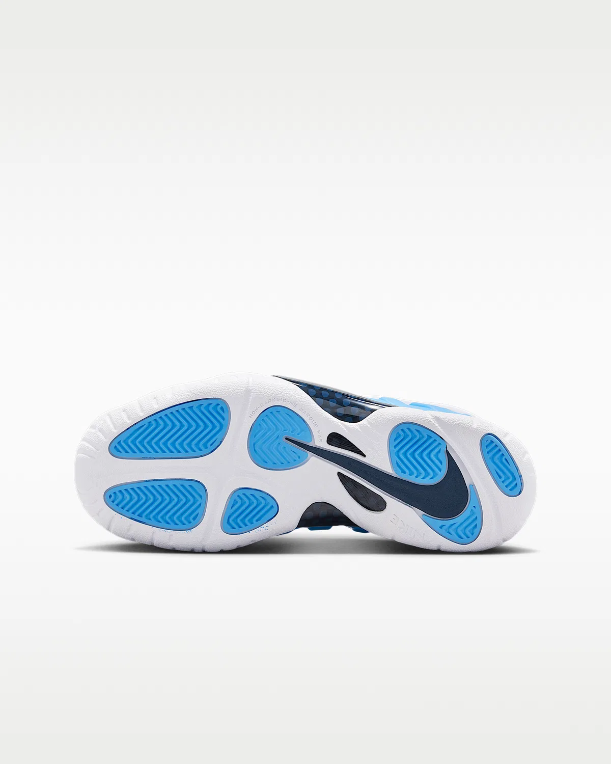 Кроссовки Nike Little Posite Pro для детей, University Blue/White/Midnight Navy/White — фото 2